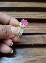 Load image into Gallery viewer, Ishika Ruby adjustable Ring