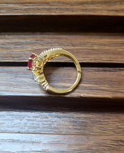 Load image into Gallery viewer, Ruby charm adjustable Ring