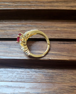 Ruby charm adjustable Ring