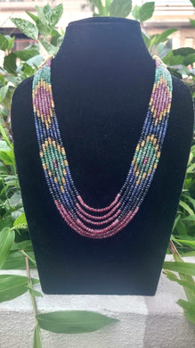 Precious Multicolour gemstones Necklace