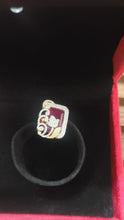Load image into Gallery viewer, Ruby cz adjustable Ring