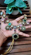 Load image into Gallery viewer, Sabyasachi inspired Stone Diamond Necklace set