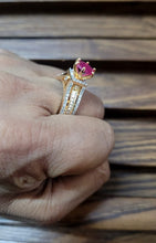 Load image into Gallery viewer, Ishika Ruby adjustable Ring