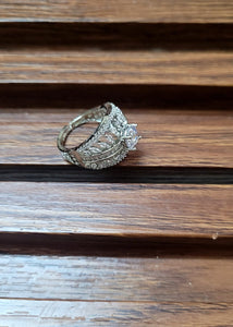 Glam chic cz adjustable Ring