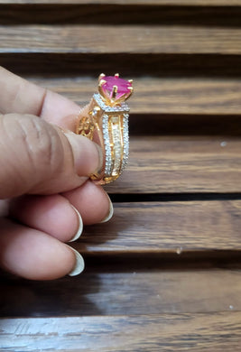 Ishika Ruby adjustable Ring