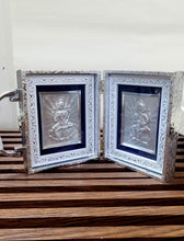Load image into Gallery viewer, Laxmi Ganesh Pocket Folder Temple for Pooja Room/999 Silver Foiled