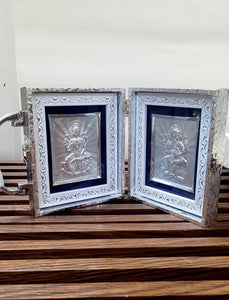 Laxmi Ganesh Pocket Folder Temple for Pooja Room/999 Silver Foiled