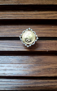 Ginni charm cz adjustable Ring