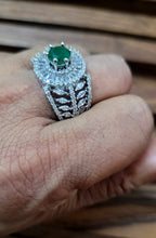 Load image into Gallery viewer, Emerald Magic cz adjustable Ring