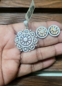 Nakshatra Diamond Pendant Necklace Set
