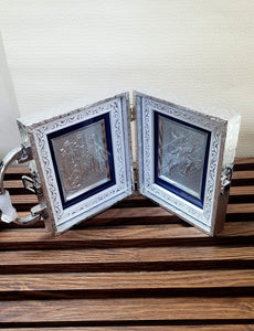 Ram Darbar and Hanuman  Pocket Folder Temple for Pooja Room  /999 Pure Silver Foiled