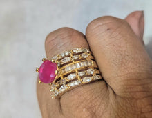Load image into Gallery viewer, Aaira Ruby cz Ring