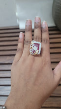 Load image into Gallery viewer, Ruby cz adjustable Ring