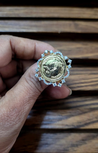 Ginni charm cz adjustable Ring