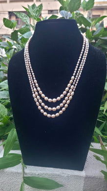 Layered multicolor Real Pearls necklace