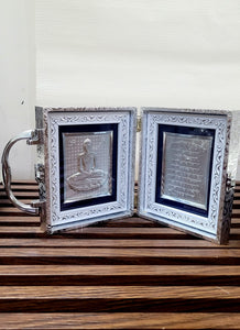 Lord Mahaveer Pocket Folder Temple for Pooja Room  /999 Pure Silver Foiled