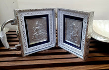 Load image into Gallery viewer, Laxmi Ganesh Pocket Folder Temple for Pooja Room/999 Silver Foiled
