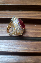 Load image into Gallery viewer, Ruby glow adjustable Ring