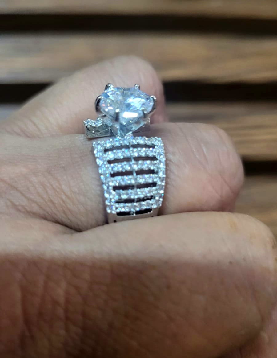 Akansha cz adjustable Ring