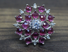 Load image into Gallery viewer, Gemzlane Ruby Cz Adjustable Cocktail Rings