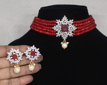 Load image into Gallery viewer, Cute Choker Diamond Necklace Set