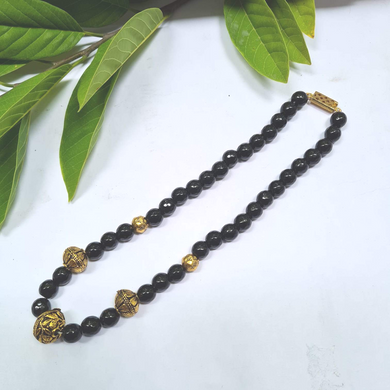 Black Beaded designer  Kantha necklace