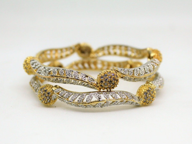 Gemzlane  Stylish CZ pair of bangles