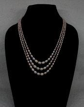 Load image into Gallery viewer, Multiline copper  Real Pearls necklace