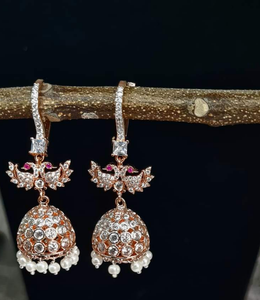 Jhumki Rosegold plated Danglers earrings