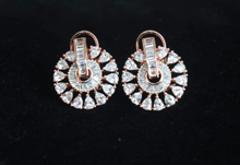 Load image into Gallery viewer, Ravishing diamond Rosegold plated Studs Earrings