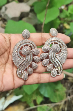 Gemzlane Gorgeous cz Rosegold danglers earrings