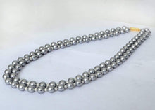 Load image into Gallery viewer, Gemzlane double line grey colour fancy shell pearl fashion necklace  for women and girls - Necklace set