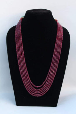 AAA quality Precious Ruby gemstones 6line necklace - Gemzlane