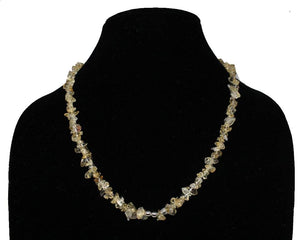 92.5 Sterling Silver citrine gemstone necklace - Gemzlane