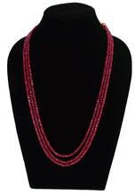 Load image into Gallery viewer, Gemzlane precious ruby gemstones 3 line  necklace