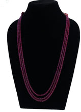 Load image into Gallery viewer, Gemzlane precious ruby gemstones 3 line  necklace