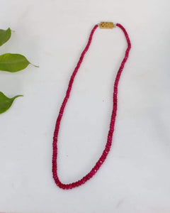 Precious Ruby single line Necklace - Gemzlane