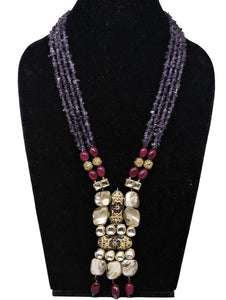 Gorgeous Baroque Pearl Studded Pendant Necklace - Gemzlane