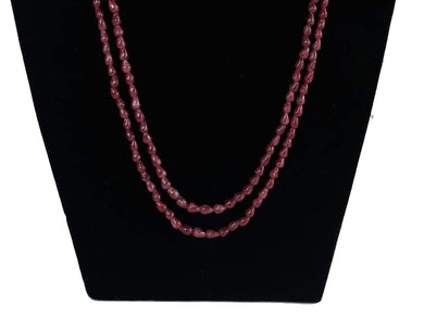 Precious Ruby drops double  Layered  Necklace - Gemzlane