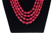 Load image into Gallery viewer, Precious  Ruby faceted Tear Drops Gemstone Layered Beaded Necklace - Gemzlane