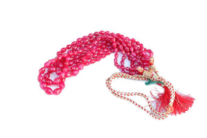 Precious  Ruby faceted Tear Drops Gemstone Layered Beaded Necklace - Gemzlane