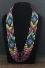 Load image into Gallery viewer, Precious gemstones 11 strands Ruby Emerald Sapphire  multi line Necklace with certificate