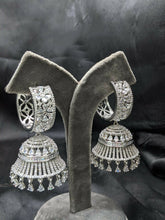 Load image into Gallery viewer, Gemzlane Jhumki bali cz earrings
