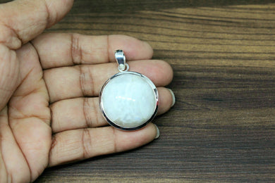 92.5 Sterling Silver Stone Pendant