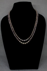 Double layered copper Real Pearls necklace