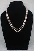 Load image into Gallery viewer, Double layered copper Real Pearls necklace
