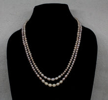 Load image into Gallery viewer, Double layered copper Real Pearls necklace