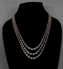 Load image into Gallery viewer, Multiline copper  Real Pearls necklace