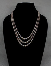 Load image into Gallery viewer, Multiline copper  Real Pearls necklace