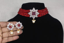 Load image into Gallery viewer, Cute Choker Diamond Necklace Set
